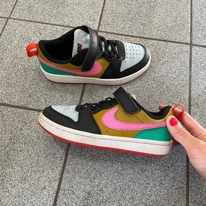 Nike Court Borough Low Recraft Shoes Black/Pink/Bronze Size 12.5